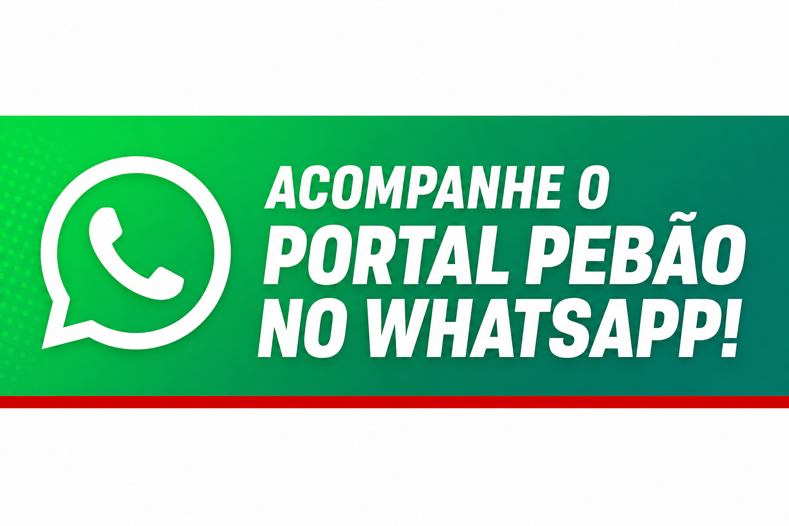 Acompanhe o Portal Pebão no WhatsApp